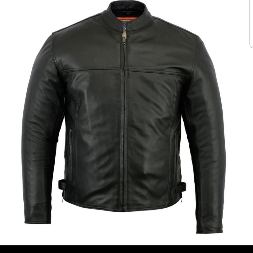 Leather Motorcycle Concealed Weapon Jacket